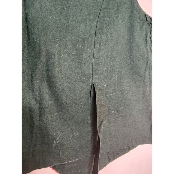 Gallagher Size Medium Wool Blend Forest Green Christmas Vest Embroidered Winter - Picture 6 of 6